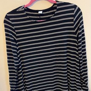 Large black and white stripe full dress